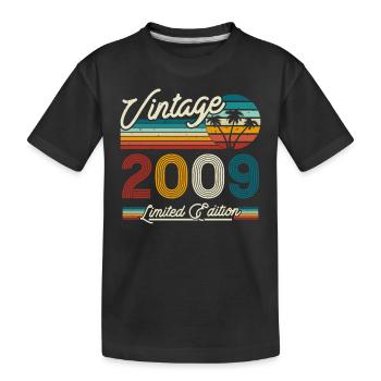 Vintage 2009 Cadeau d’anniversaire - T-shirt bio Premium Enfant - noir - Devant