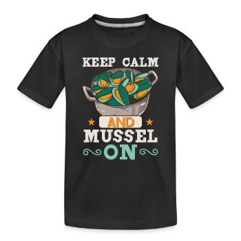 Mussels Seafood Shellfish - Kids' Premium Organic T-Shirt - black - Front