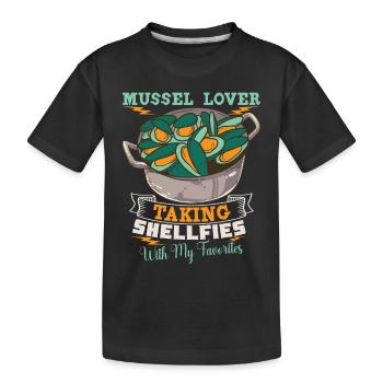 Mussels Seafood Shellfish - Kids' Premium Organic T-Shirt - black - Front