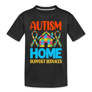 Autism Autistic - Kids' Premium Organic T-Shirt - black - Front