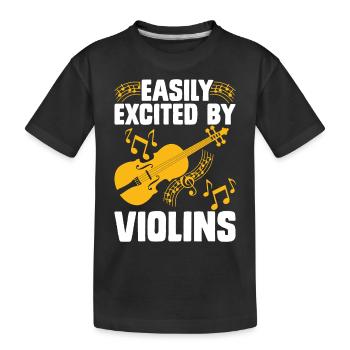 Violine Violinist - Kinder Premium Bio T-Shirt - Schwarz - Vorne