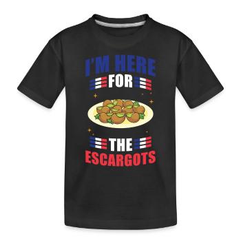 Escargots Schnecken Gericht Frankreich - Kinder Premium Bio T-Shirt - Schwarz - Vorne