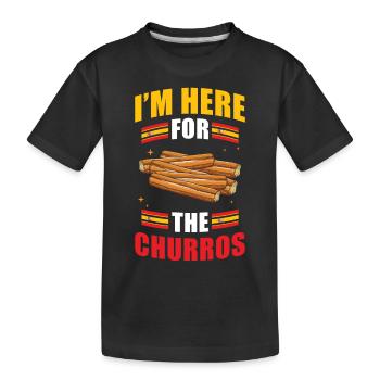 Churros Spanish Cuisine - Kids' Premium Organic T-Shirt - black - Front