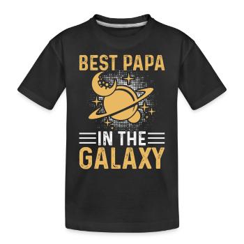Bester Papa Vatertag Vater - Kinder Premium Bio T-Shirt - Schwarz - Vorne