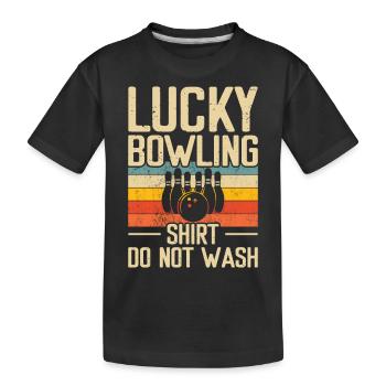 Bowling - Kinder Premium Bio T-Shirt - Schwarz - Vorne