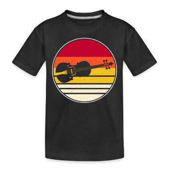 Violine Violinist - Kinder Premium Bio T-Shirt - Schwarz - Vorne