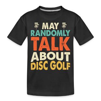 Discgolf Disc Golf - Kinder Premium Bio T-Shirt - Schwarz - Vorne