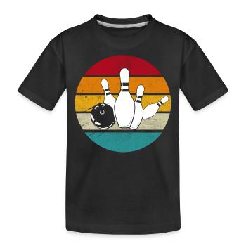 Bowling - Kinder Premium Bio T-Shirt - Schwarz - Vorne