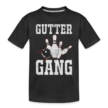 Bowling - Kinder Premium Bio T-Shirt - Schwarz - Vorne
