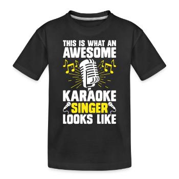 Karaoké - T-shirt bio Premium Enfant - noir - Devant