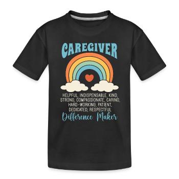 Aidant aidant Aidant indépendant utile - T-shirt bio Premium Enfant - noir - Devant