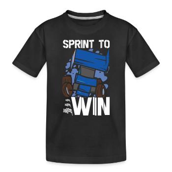 Sprint Car Mom Dirt Track Racing Race Day - Kids' Premium Organic T-Shirt - black - Front