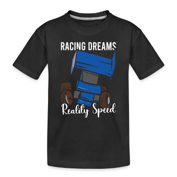Sprint Car Mom Dirt Track Racing Race Day - Kids' Premium Organic T-Shirt - black - Front