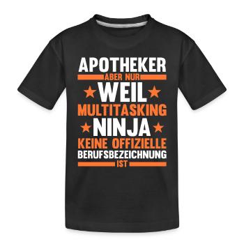Apotheke Pharmazie Mediziner Apotheker - Kinder Premium Bio T-Shirt - Schwarz - Vorne