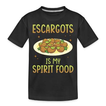 Escargots Schnecken Frankreich Gericht - Kinder Premium Bio T-Shirt - Schwarz - Vorne