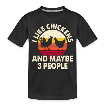 Chickens Chicken - Kids' Premium Organic T-Shirt - black - Front