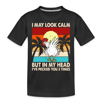 Chickens Chicken - Kids' Premium Organic T-Shirt - black - Front