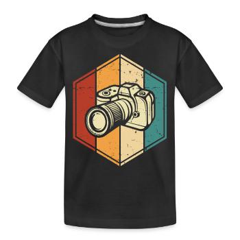Camera Photographer - Kids' Premium Organic T-Shirt - black - Front