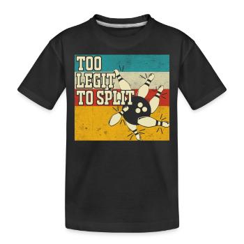 Bowling - Kinder Premium Bio T-Shirt - Schwarz - Vorne