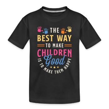 Childcare Worker The Best Way To Make Babysitting - Kinder Premium Bio T-Shirt - Schwarz - Vorne