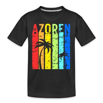 Azoren Portugal Atlantik Insel Idee - Kinder Premium Bio T-Shirt - Schwarz - Vorne