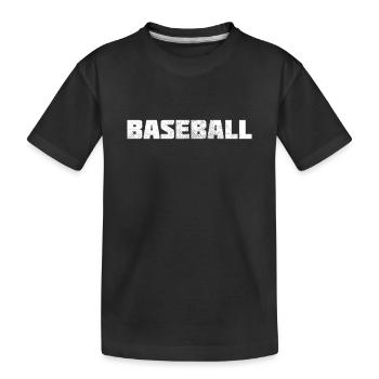 Baseball - Kids' Premium Organic T-Shirt - black - Front