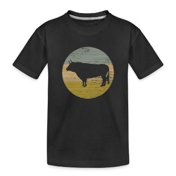 Stier - Kinder Premium Bio T-Shirt - Schwarz - Vorne