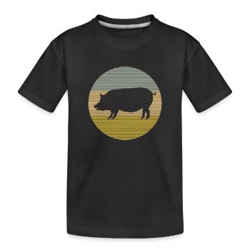 Cochon - T-shirt bio Premium Enfant - noir - Devant
