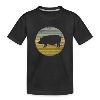 Cochon - T-shirt bio Premium Enfant - noir - Devant