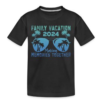 Sommerurlaub Familienurlaub - Kinder Premium Bio T-Shirt - Schwarz - Vorne