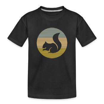 Écureuil - T-shirt bio Premium Enfant - noir - Devant