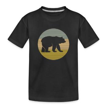 Bär - Kinder Premium Bio T-Shirt - Schwarz - Vorne