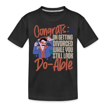 Happy Divorce Party Félicitations pour - T-shirt bio Premium Enfant - noir - Devant