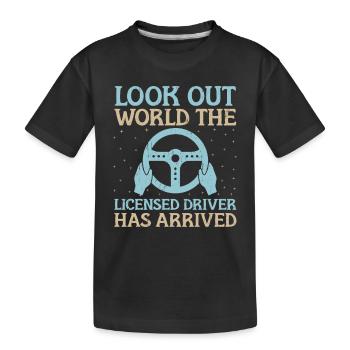 Permis de conduire passé Nouveau permis de conduire S - T-shirt bio Premium Enfant - noir - Devant
