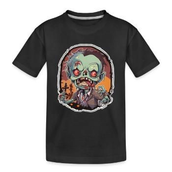 Zombie Zombie Halloween Zombie Costume Mort-vivant - T-shirt bio Premium Enfant - noir - Devant