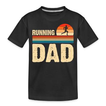 Papa coureur de course - T-shirt bio Premium Enfant - noir - Devant