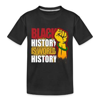 Black History Month Black History - Kinder Premium Bio T-Shirt - Schwarz - Vorne