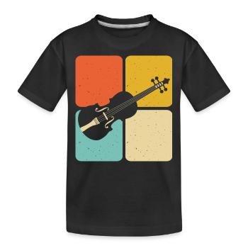 Violine Violinist - Kinder Premium Bio T-Shirt - Schwarz - Vorne