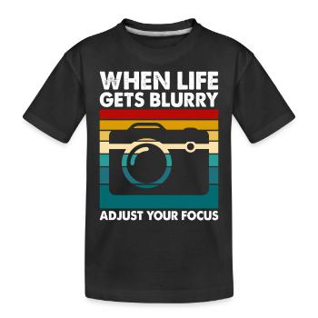 Photographe - T-shirt bio Premium Enfant - noir - Devant