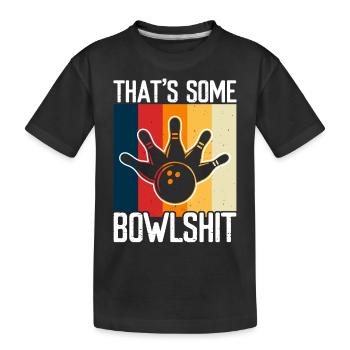 Bowling - Kinder Premium Bio T-Shirt - Schwarz - Vorne