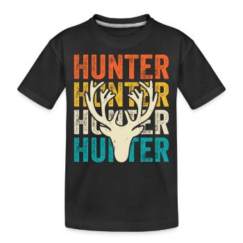 Hunting hunters - Kids' Premium Organic T-Shirt - black - Front