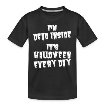 Halloween pour les introvertis Je suis mort à l’intérieur - T-shirt bio Premium Enfant - noir - Devant