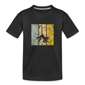 Monkey - Kids' Premium Organic T-Shirt - black - Front