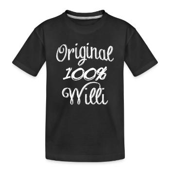 Original 100% Willi - Kinder Premium Bio T-Shirt - Schwarz - Vorne