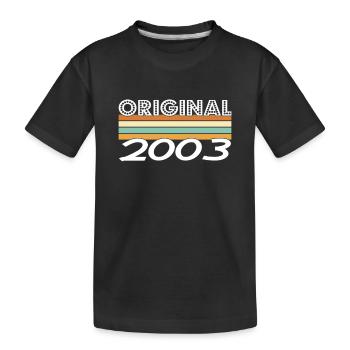 Original 2003 - Kinder Premium Bio T-Shirt - Schwarz - Vorne