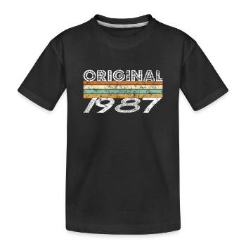 Original 1987 - Kinder Premium Bio T-Shirt - Schwarz - Vorne