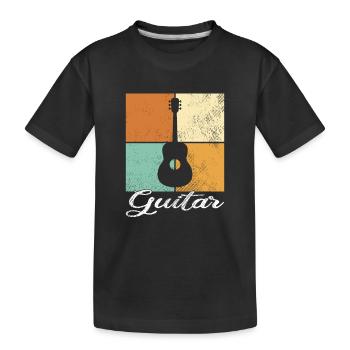 Gitarre - Kinder Premium Bio T-Shirt - Schwarz - Vorne