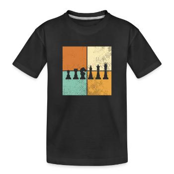 Schach - Kinder Premium Bio T-Shirt - Schwarz - Vorne