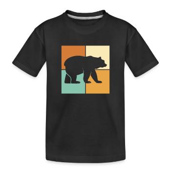 Bär - Kinder Premium Bio T-Shirt - Schwarz - Vorne