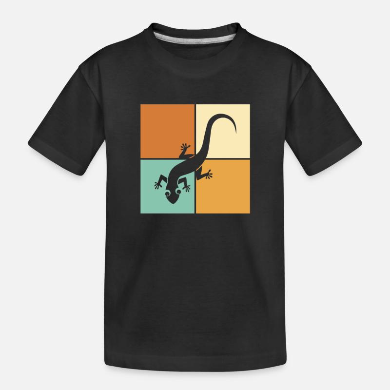 Eidechse - Kinder Premium Bio T-Shirt - Schwarz